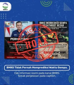 BMKG Tegaskan “Prediksi Gempa Megathrust 2026” di Medsos adalah Hoaks